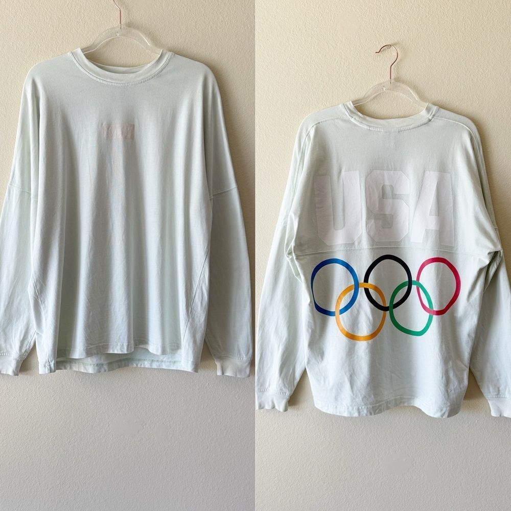 Kith x Team USA Olympics Long Sleeve Shirt Spirit Jersey Mint Green Medium